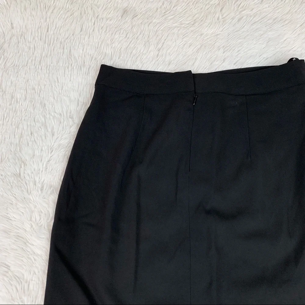 L'Agence slit front straight pencil Skirt‎ Black Patch Pockets